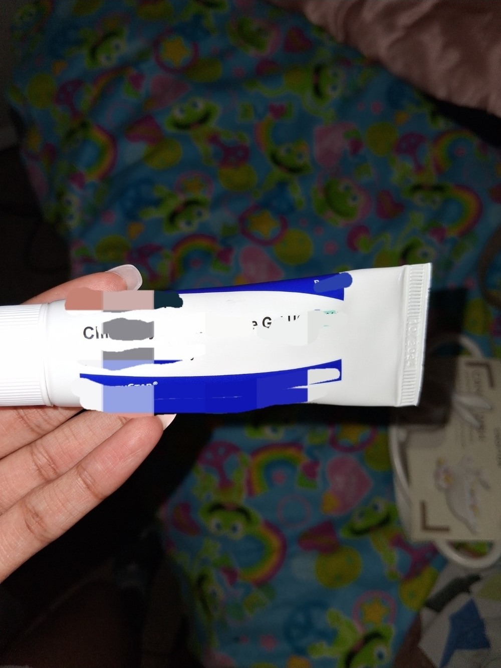 White Squeeze Tube with Blue Accent - Skincare/Cosmetic Tube